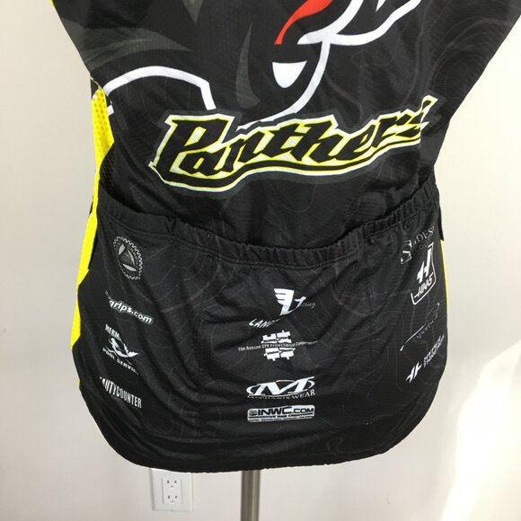 NWT HYPER THREADS Continental Sports Fit Stretch Black Multicolor Bicycle Jersey - Picture 16 of 16